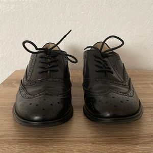 ModCloth Talking Picture Oxford Loafer Black Flat Size 8